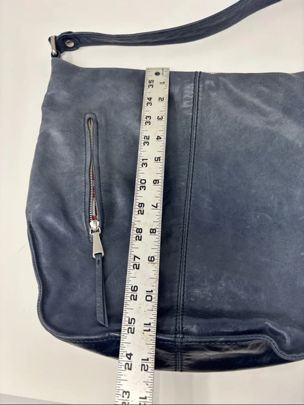 Hobo | Leather Shoulder Bag blue grey